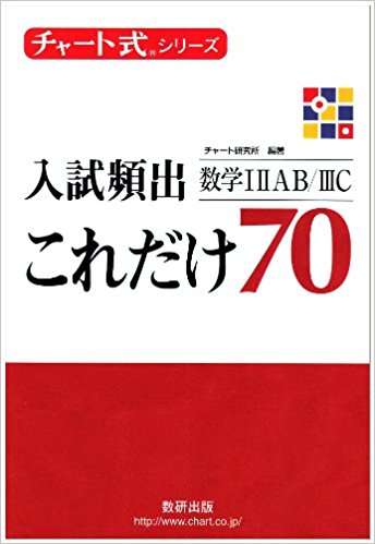 数学のおすすめ参考書・問題集『チャート式入試頻出70』