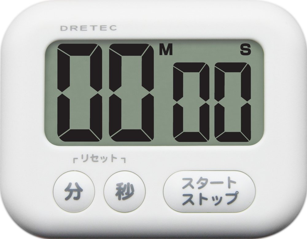 タイマー式勉強法「ドリテック 大画面タイマー シャボン ホワイト T-542WT」